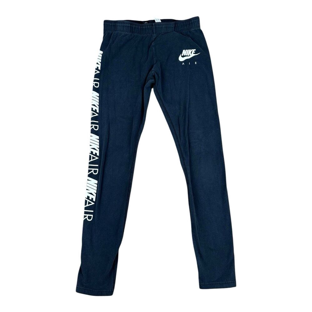 Nike Air Black Leggings Size Large Girls Stretch Comfort Cotton